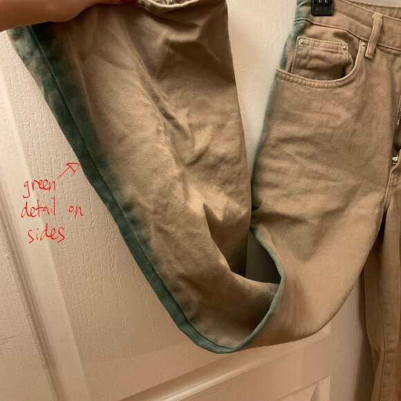 Urban Outfitters BDG High & Wide Jean green stripe US 26 Waist - Picture 3 of 4